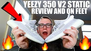 Adidas YEEZY BOOST 350 V2 STATIC PROS and CONS Review  On Feet [upl. by Milly]