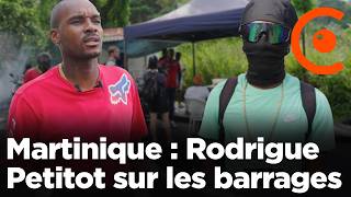 Martinique  Rodrigue Petitot figure de la mobilisation fait le tour des barrages  13102024 [upl. by Enitsed812]