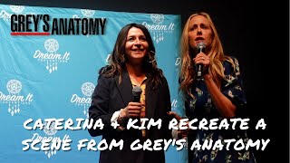 Caterina Scorsone amp Kim Raver recreate a scene from Greys Anatomy [upl. by Nnave]