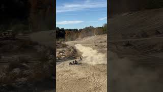 Trx250r left vs banshee right drag race banshee trx250r dragrace atv [upl. by Correy]