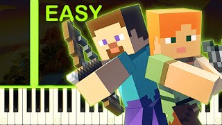 WET HANDS  MINECRAFT  EASY Piano Tutorial [upl. by Nodab]