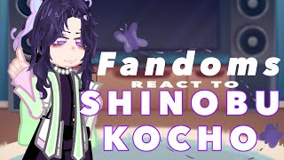 Fandoms react to Shinobu Kocho  gacha  demon slayer  Part 5  2X SPEED  athena [upl. by Xylina]