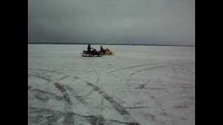 Supercharged Apex 1000 vs Skidoo Mach Z 800 Triple Lake Simcoe [upl. by Reggy]