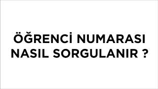 Öğrenci Bilgi Sistemi OBS  Öğrenci Numara Sorgulama [upl. by As]