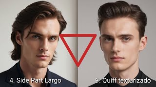 14 Cortes de Pelo Ideales para Rostro TRIÁNGULO INVERTIDO en Hombres [upl. by Greff]