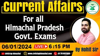 Himachal Daily Current Affairs Quiz and MCQ  6th Jan 2024  HPASHASAlliedNT [upl. by Estrin980]