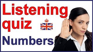 English listening quiz  NUMBERS [upl. by Fu305]