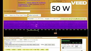 35MHz バンドでの SSB 100ワットから5ワットまでの違い。 1000km，夜 11時，2024年8月 [upl. by Whiney45]