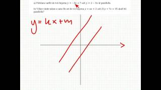 Räta linjens ekvation  Parallella linjer Matematik 2 [upl. by Curnin]