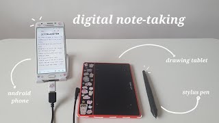 how to make digital handwritten notes using a phone amp drawing tablet [upl. by Lorrimer]