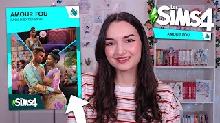 NOUVEAU PACK DEXTENSION AMOUR FOU  💕  Découverte et Analyse Trailer  Rediff Live  Sims 4 [upl. by Kreg]