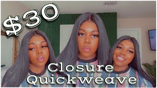 How To Do A Closure Quickweave  Ft Organique Mastermix [upl. by Klug]