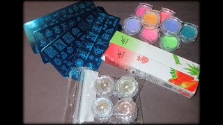 SHEIN HAUL  Nail Art Powders Glitters amp More shein nailart nailpowder [upl. by Lorelle]