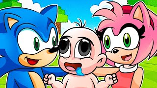 ¡BEBE NOOB SE CONVIRTIO EN EL HIJO DE SONIC Y AMY 😱👶 BEBE NOOB SONIC 2 EN MINECRAFT [upl. by Christianity]