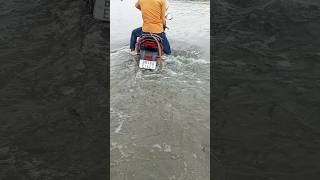 bike diding in water very nice 👍 viralshorts [upl. by Adrell]