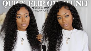 The FASTEST Way To A Flip Over Install  Glueless Invisible Half 3 In 1 Wig Ft ELFIN HAIR [upl. by Solim591]