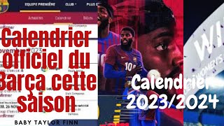 le calendrier officiel du fc Barcelone cette saison [upl. by Wilde]