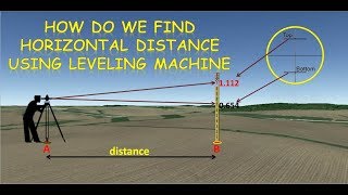 how to find Distance by leveling machine theodolite and tachometer [upl. by Donough]