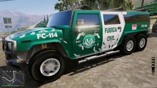 GTA V LSPDFR 114 FUERZA CIVIL VERACRUZ CONVOY HUMMER CATEO  TheAxelGamer [upl. by Feil624]