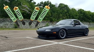 Miata Raceland Coilover Review 3000 Miles [upl. by Elspet]