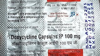 Doxycycline capsules ip 100 mg uses in hindi  doxycycline capsules kis kaam aati hai [upl. by Itnava]