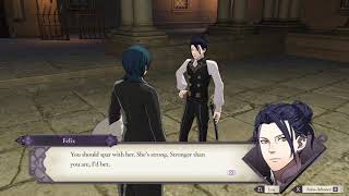 Fire Emblem Three Houses Blue Lions Ch 3 Garland Moon Activities and Monastery Dialogues [upl. by Albertina410]