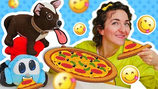 Lavoretti facili per bambini con il cane Cioccolata Facciamo la pizza Video per bambini [upl. by Nylecaj]