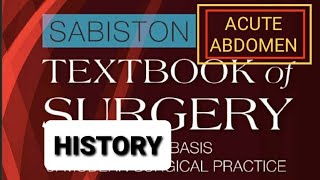 Acute Abdomen  History  Sabiston Textbook of Surgery Read With Me [upl. by Wera]