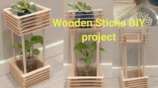 Home Decor DIY Idea  DIY Easy Idea from wooden Sticks  How to make DIY Craft From Wooden Stick [upl. by Sedda963]