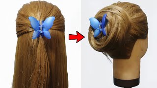 Easy Hairstyle With Claw Clip  Hairstyle For Ladies [upl. by Verdha]