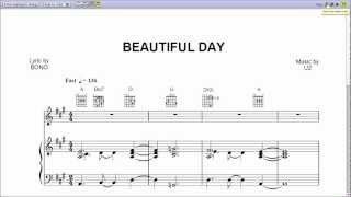 Beautiful Day  Piano Sheet Music [upl. by Jariv]