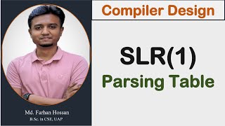 Lec 20  SLR1 Parsing Table  Compiler Design  Bangla Tutorial [upl. by Sorci]