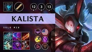 Kalista Mid vs Kassadin Quadra Kill Godlike  NA Master Patch 1420 [upl. by Ellenehs67]