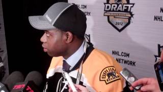 24 Overall Selection in the 2012 NHL Draft MALCOLM SUBBAN of the Boston Bruins [upl. by Manus]