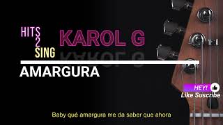 Karol G  Amargura  Guitarra by Hits2Sing Karaoke [upl. by Amre713]