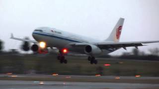 HD Air China Airbus A330200 landing at GenevaGVALSGG [upl. by Tteltrab]