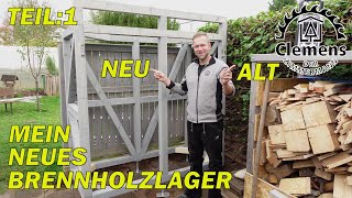 Krummes Holz richtig verarbeiten Ich baue mir ein neues Brennholzlager [upl. by Enelrihs]