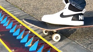 Skate Tricks through a Spike Strip [upl. by Macario]