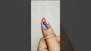 hand with flaming torch nail art 🔥✨ specialdiwali nailart unique shorts [upl. by Schacker660]