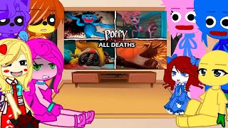 Poppy Playtime Chapter 3 React To Poppy Playtime Chapter 123 All Bosses Deaths Comparison [upl. by Aronson375]