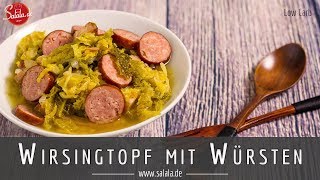 Wirsingtopf mit polnischen Würsten Rezept Low Carb ohne Mehl ohne Kartoffel glutenfrei salalade [upl. by Ayanej]