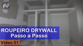 ROUPEIRO DE GESSO DRYWALL PASSO A PASSO  Vídeo 01 [upl. by Estes]