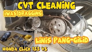 CVT CLEANING HONDA CLICK 125 V3MAINTENANCE  LINIS PANGGILID  MJ27 MotoVlog [upl. by Emerald]