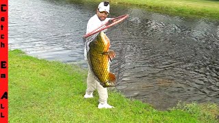 CATCHING MONSTER FISH to BRING HOME Testing Ponds for signs of Life [upl. by Naaitsirhc]