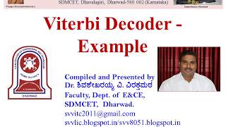 Viterbi Algorithm Viterbi Decoder with example [upl. by Niar]