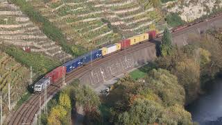 Besigheim EnzSchleife  ICE4 EuroDual Stadler Metrans Vectron felsengärten frankenbahn train [upl. by Oiramal59]