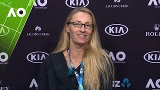 Mirjana LucicBaroni press conference 4R  Australian Open 2017 [upl. by Nerral455]