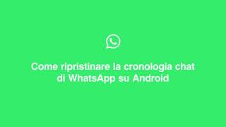 Come ripristinare la cronologia chat di WhatsApp su Android [upl. by Quinlan]