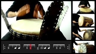 DJEMBE Tutorial  LIQUID Playing [upl. by Launam]