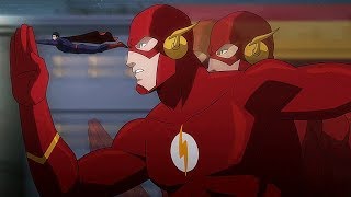 Flash and Superman run away from OmegaRays  Justice League War [upl. by Ahcire]